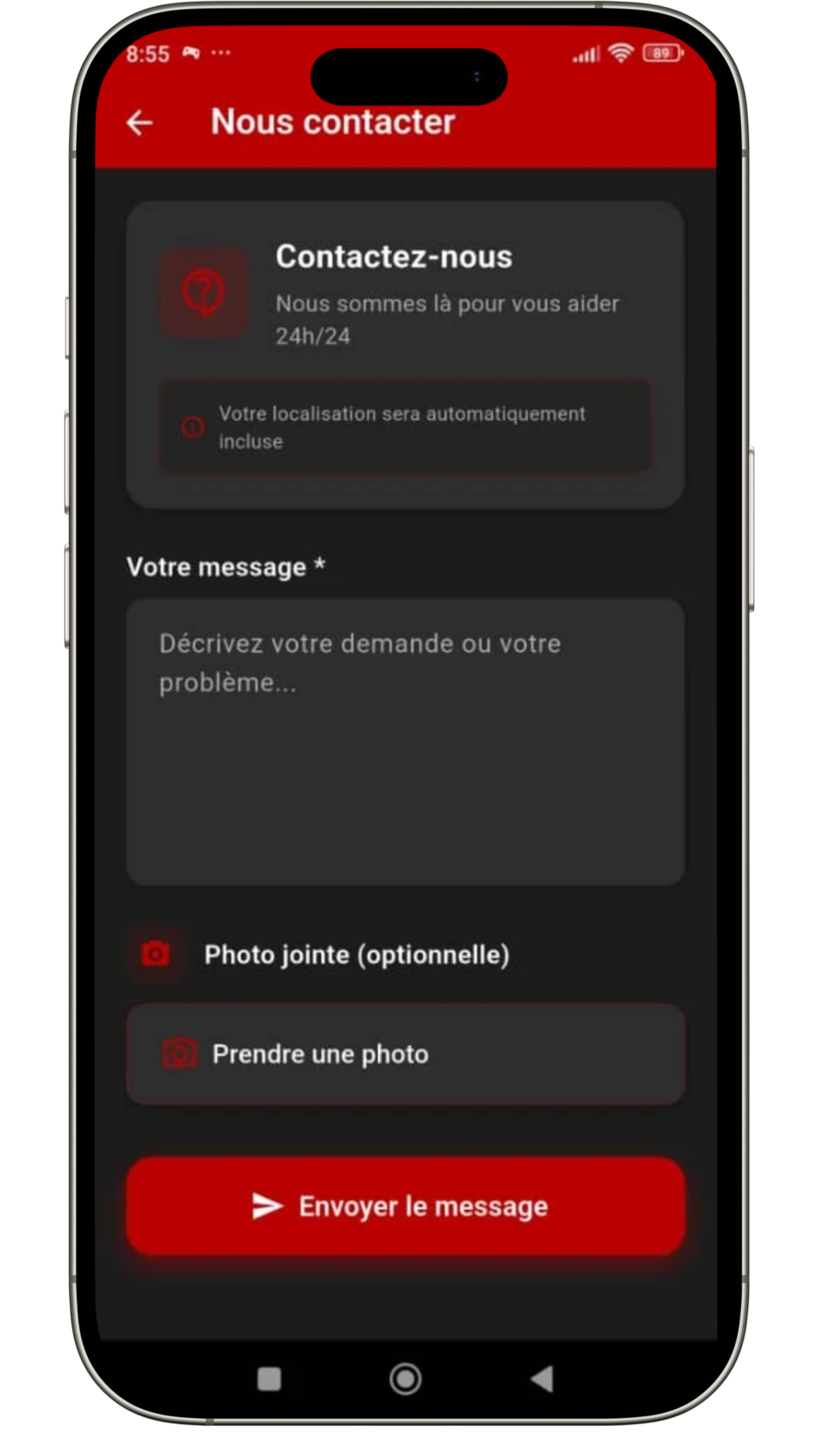 Espace de contact client SecureLink